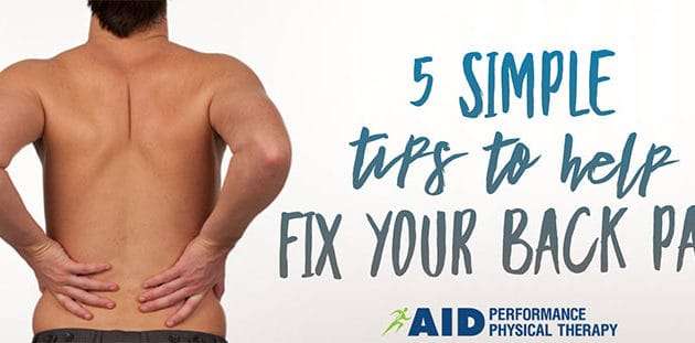 simple tips to fix back pain